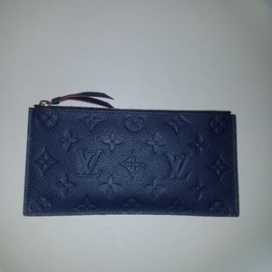Authentic- Navy blue- Louis Vuitton zip pouch
